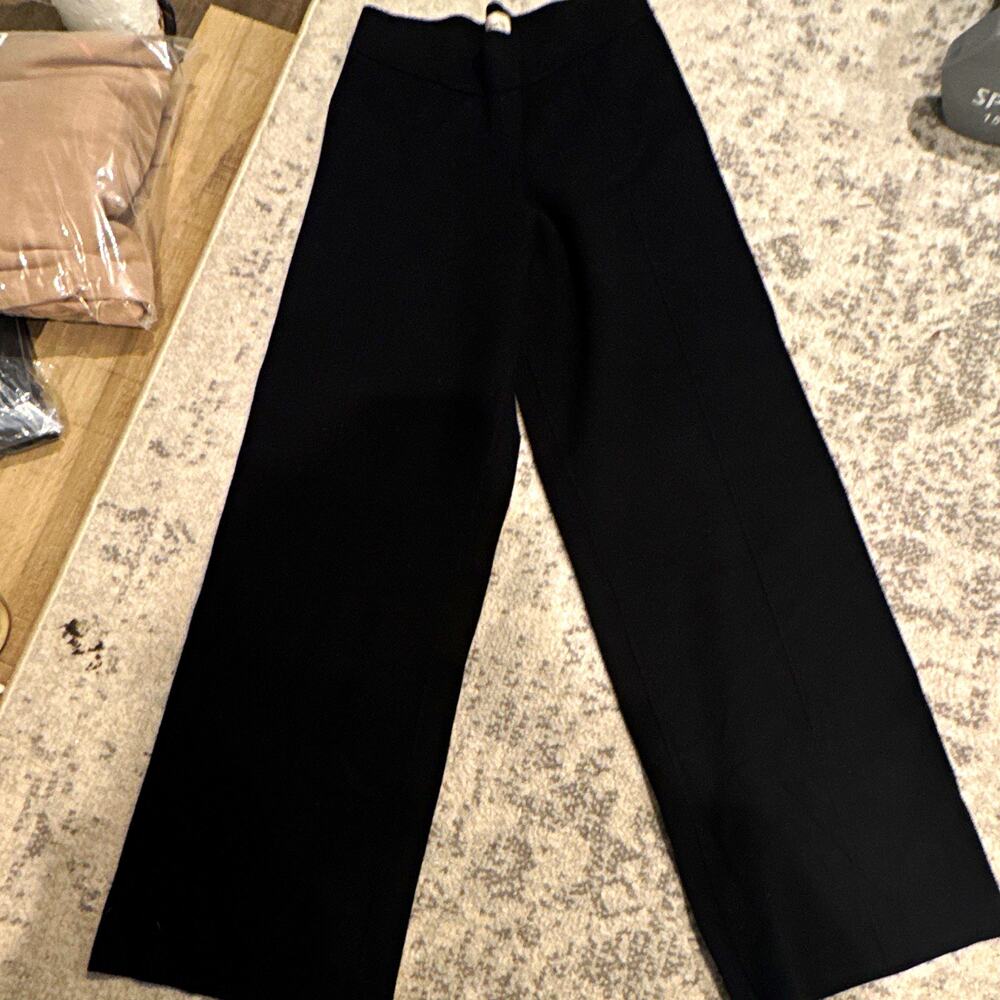 Wilfred Free Women’s Black Dress Pants Wide-Leg Flat Front Size XS